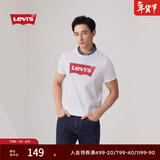 Levi's李维斯情侣美式宽松印花时尚简约舒适潮流纯棉圆领短袖T恤 白色 002A0-0000 L