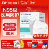 海氏海诺N95级医用防护口罩独立包装无菌30只 一次性n95型口罩灭菌成人