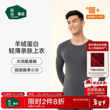 松山棉店保暖内衣羊绒蛋白轻薄秋冬季打底衣男士7A抑菌上衣
