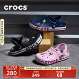 卡骆驰洞洞鞋贝雅卡骆班轻便耐磨一脚蹬休闲鞋|205089 黑色/白色-066 43 (270mm)