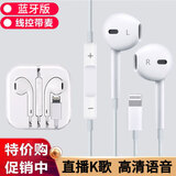 罗姿 圆孔安卓手机耳机有线适用于苹果vivo红米oppo耳麦平板ipad降噪直播语音K歌usb 【Lightning接口】扁头苹果手机