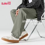 班尼路（Baleno）休闲裤男春秋季长裤男士简约潮流直筒裤青少年显瘦百搭宽松裤子男