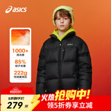 亚瑟士童装25年冬季男女童短款泡芙面包服轻量蓬松舒适防水 黑色 85%绒子 140 充绒152.5g