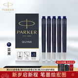 派克（PARKER）钢笔标准墨水芯 派克墨水笔非碳素墨水芯一次性使用便捷 小墨囊盒装 蓝黑-墨水芯5支装