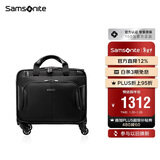 新秀丽（Samsonite）行李箱16英寸拉杆箱商务软箱前开口旅行机长箱BP0黑色登机箱