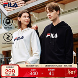 FILA斐乐官方情侣款连帽卫衣2025秋季休闲宽松针织长袖上衣