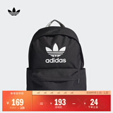 adidas阿迪达斯官方三叶草男女可调节运动双肩背包H35596 黑色/白 NS