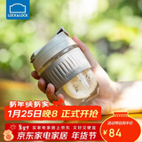 乐扣乐扣（LOCK&LOCK）咖啡杯手持玻璃杯男女学生便携式吸管杯子350ML灰色 LLG689GRY
