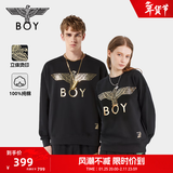 BOY LONDON【经典款】春季情侣款上衣休闲百搭潮牌纯棉卫衣N03909 黑色 经典款 XS