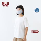 MUJI男女通用 防紫外线 凉感口罩 男式女式无性别防晒 烟熏蓝色