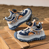 SNOOPY史努比童鞋男女童运动鞋儿童耐磨户外鞋中大童休闲鞋7875蓝棕26