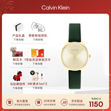 Calvin KleinCK手表永恒款皮带复古时尚石英女表小绿表女神节新年礼物25200147