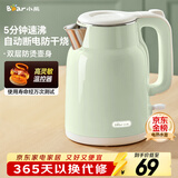 小熊（Bear）烧水壶 电热水壶 电水壶家用 智能双层防烫自动断电极速烧水 ZDH-H15L6 1.5L大容量