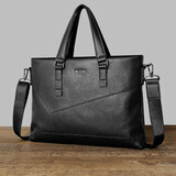 COW男包公文包男士商务手提包头层牛皮斜挎时尚休闲公务包8610真皮款