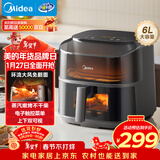 美的（Midea）免翻面空气炸锅2025年新款上下可视 家用全自动大容量6L 烤箱电炸锅蒸烤一体全金属内腔KZC6019D