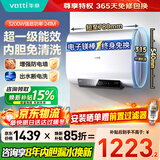 华帝（VATTI）超薄扁桶电热水器60升50升一级能效双胆节能速热镁棒终身免换出水断电防电墙双重安防小型热水器 60L 3200W 4-6人舒适沐浴丨镁棒免换