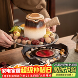 瓷友茗围炉煮茶家用室内全套电陶炉煮茶器陶瓷炭火烤奶罐罐壶