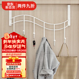 索尔诺 门后挂钩衣架衣服神器免打孔墙上卧室门上壁挂收纳衣帽架 白色【单个装】