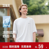 森马（Semir）[凉感抗菌吸湿速干]遮热短袖T恤男t25春夏新款印花109925100102
