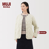 MUJI 女式 蓬松棉服绗缝夹克 女装外套女款棉衣棉袄25年冬季 BD10NA5A 象牙色 M (160/84A)