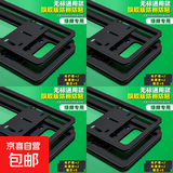 汽车用新交规铝合金车牌架防盗牌照框改装架车牌边框套不锈钢通用 防掰-【双层插入式】- 新能源黑色1对/送防震垫+