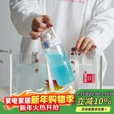 乐扣乐扣（LOCK&LOCK）人鱼线塑料运动水杯便携水壶带刻度提手男女水杯子520ML淡蓝色