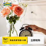 宜家（IKEA）DEKAD德卡闹钟石英钟简约复古钟钟表摆放式台式高颜值钟 闹钟白色10cm