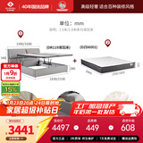 左右皮艺床现代简约1.5m双人床主卧实木液压床床垫DR119-1 影清灰