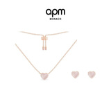 APM Monaco 粉母贝项链耳钉礼盒套装首饰时尚饰品