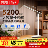 飞利浦（PHILIPS）充电护眼台灯学习家用充插两用学生宿舍床头小雅5200毫安