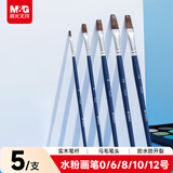 晨光(M&G)文具学生水粉画笔美术入门级小毛笔学生画刷5支装儿童女孩生日礼物ABH97898