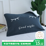 艾薇 枕巾学生宿舍加大加厚纱布枕巾简约枕头巾一个装 睫毛 50*80cm