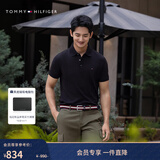 Tommy Hilfiger26春夏新款男珠地网眼修身短袖T恤/镶边翻领POLO情人节礼物 【修身款】深海藏青CJM S （推荐：120-130斤）