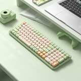 B.O.W航世K509DL无线蓝牙三模键盘适用华为小米苹果笔记本电脑台式充电便携女生办公游戏通用青萌萌绿喵