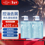 水之密语（AQUAIR）活力蓬感洗发水套装400ml*2控油去屑洗头膏柔顺洗发露男女