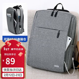 高尔夫（GOLF）双肩包男韩版背包14英寸电脑包商务男女休闲旅行包学生书包