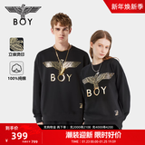 BOY LONDON【经典款】春季情侣款上衣休闲百搭潮牌纯棉卫衣N03909 黑色 经典款 XS