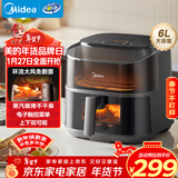 美的（Midea）免翻面空气炸锅2025年新款上下可视 家用全自动大容量6L 烤箱电炸锅蒸烤一体全金属内腔KZC6019D