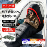 京东京造 鹅绒木乃伊睡袋 户外露营保暖防寒单人羽绒睡袋90%绒子含量