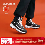斯凯奇（Skechers）秋冬高帮鞋女厚底松糕保暖舒适百搭167569 BBK全黑色 40 