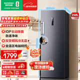 容声（Ronshen）240L立式冰柜家用主动除菌双变频风冷无霜电脑精控一级节能小冰箱BD-240WPRSY国家补贴
