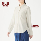 MUJI MUJI 女式 新疆棉 轻量法兰绒 衬衫 W9AC506 白色 L