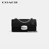 蔻驰（COACH）【品牌直供】女士ELIZA小号单肩斜挎链条包黑CR106SVBK礼物次日达
