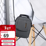 高尔夫GOLF单肩包男士休闲帆布迷你斜挎包防泼水潮流帆布包百搭小包随身挂包时尚手机包5I596335J灰色