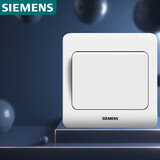 西门子（SIEMENS）开关插座 一开单控面板 86型暗装面板 远景雅白色5TA02011CC1