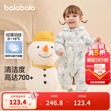 巴拉巴拉童装婴儿连体衣轻薄羽绒服宝宝衣服2025冬装抱衣爬服男童女童萌趣 白蓝色调-白鸭绒 73 cm-充绒量37g