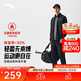 安踏加绒运动套装男士冬季防风立领开衫外套长裤运动服裤休闲服裤