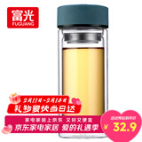 富光 男女士双层玻璃杯 高硼硅泡茶杯 茶水分离水杯带茶隔杯子500ml