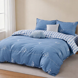 水星家纺100%纯棉抑菌卡通床上四件套A类精梳全棉被套枕套床单双人1.8m床