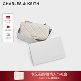 CHARLES&KEITH质感菱格链条小方钱包女包包女包生日礼物情人节礼物CK6-10680924 Cream奶白色 XS